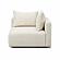Hangover Cream Heavy Textured Fabric Modular Corner Chair by TOV Furniture