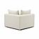 Hangover Cream Heavy Textured Fabric Modular Corner Chair by TOV Furniture