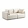Hangover Cream Heavy Textured Fabric Loveseat by TOV Furniture