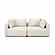 Hangover Cream Heavy Textured Fabric Loveseat by TOV Furniture