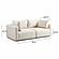 Hangover Cream Heavy Textured Fabric Loveseat by TOV Furniture
