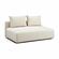 Hangover Cream Heavy Textured Fabric Modular Loveseat by TOV Furniture