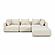 Hangover Cream Heavy Textured Fabric 4-Piece Modular Sectional by TOV Furniture