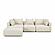 Hangover Cream Heavy Textured Fabric 4-Piece Modular Sectional by TOV Furniture