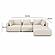 Hangover Cream Heavy Textured Fabric 4-Piece Modular Sectional by TOV Furniture