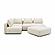 Hangover Cream Heavy Textured Fabric 4-Piece Modular Chaise Sectional by TOV Furniture