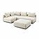 Hangover Cream Heavy Textured Fabric 4-Piece Modular Chaise Sectional by TOV Furniture