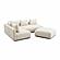 Hangover Cream Heavy Textured Fabric 4-Piece Modular Chaise Sectional by TOV Furniture