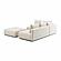 Hangover Cream Heavy Textured Fabric 4-Piece Modular Chaise Sectional by TOV Furniture