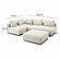 Hangover Cream Heavy Textured Fabric 4-Piece Modular Chaise Sectional by TOV Furniture