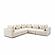 Hangover Cream Heavy Textured Fabric 5-Piece Modular L-Sectional by TOV Furniture