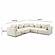 Hangover Cream Heavy Textured Fabric 5-Piece Modular L-Sectional by TOV Furniture