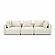 Hangover Cream Heavy Textured Fabric Sofa by TOV Furniture