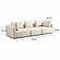 Hangover Cream Heavy Textured Fabric Sofa by TOV Furniture