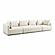 Hangover Cream Heavy Textured Fabric 145 inch Long Sofa by TOV Furniture
