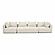 Hangover Cream Heavy Textured Fabric 145 inch Long Sofa by TOV Furniture