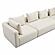 Hangover Cream Heavy Textured Fabric 145 inch Long Sofa by TOV Furniture