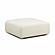 Hangover Cream Heavy Textured Fabric Ottoman by TOV Furniture