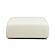 Hangover Cream Heavy Textured Fabric Ottoman by TOV Furniture