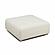 Hangover Cream Heavy Textured Fabric Ottoman by TOV Furniture