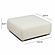 Hangover Cream Heavy Textured Fabric Ottoman by TOV Furniture