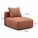 Hangover Sedona Red Textured Fabric Modular Armless Chair by TOV Furniture