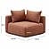 Hangover Sedona Red Textured Fabric Modular Corner Chair by TOV Furniture