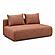 Hangover Sedona Red Textured Fabric Modular Loveseat by TOV Furniture