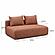 Hangover Sedona Red Textured Fabric Modular Loveseat by TOV Furniture