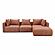 Hangover Sedona Red Textured Fabric 4-Piece Modular Sectional by TOV Furniture