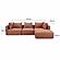 Hangover Sedona Red Textured Fabric 4-Piece Modular Sectional by TOV Furniture