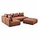 Hangover Sedona Red Textured Fabric 4-Piece Modular Chaise Sectional by TOV Furniture