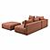 Hangover Sedona Red Textured Fabric 4-Piece Modular Chaise Sectional by TOV Furniture