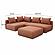 Hangover Sedona Red Textured Fabric 4-Piece Modular Chaise Sectional by TOV Furniture