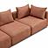 Hangover Sedona Red Textured Fabric 5-Piece Modular L-Sectional by TOV Furniture