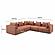 Hangover Sedona Red Textured Fabric 5-Piece Modular L-Sectional by TOV Furniture