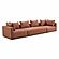 Hangover Sedona Red Textured Fabric 145 inch Long Sofa by TOV Furniture