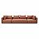 Hangover Sedona Red Textured Fabric 145 inch Long Sofa by TOV Furniture