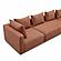 Hangover Sedona Red Textured Fabric 145 inch Long Sofa by TOV Furniture