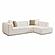 Tristine Cream Linen RAF Sectional by TOV Furniture