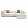 Tristine Cream Linen RAF Sectional by TOV Furniture