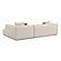 Tristine Cream Linen RAF Sectional by TOV Furniture
