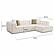Tristine Cream Linen RAF Sectional by TOV Furniture