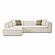 Tristine Cream Linen LAF Sectional by TOV Furniture