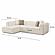 Tristine Cream Linen LAF Sectional by TOV Furniture
