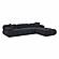 Calliope Black Vegan Shearling 4-piece Modular Sectional by TOV Furniture