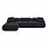 Calliope Black Vegan Shearling 4-piece Modular Sectional by TOV Furniture