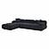Calliope Black Vegan Shearling 4-piece Modular Sectional by TOV Furniture
