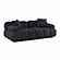 Calliope Black Vegan Shearling Modular Loveseat by TOV Furniture
