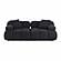 Calliope Black Vegan Shearling Modular Loveseat by TOV Furniture